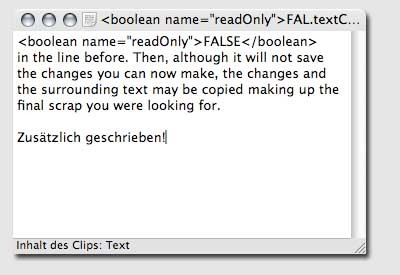 TextClipping bearbeiten